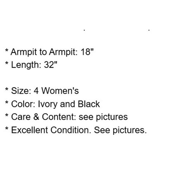 Sachin and Babi Ankasa Dress Womens 4 Ivory Black Silk Lined Sequins Shift Pleat - Picture 4 of 14